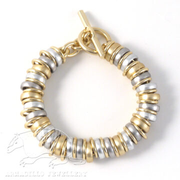 Aluminium Jewellery RRG Bracelet (Large Tube) - Silver / Gold