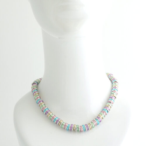 Aluminium Jewellery Chain RRK Necklace Pastel Multicolour/Silver - Image 2