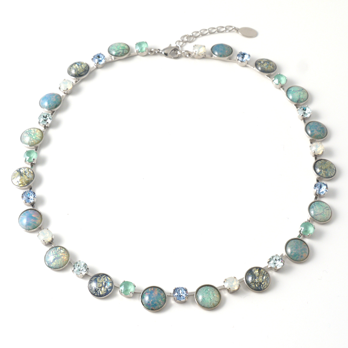 Col14LightbluesilverNecklace Armadillo Jewellery