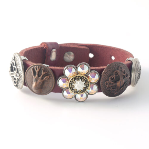 Sari Leather Strap with 5 Buttons - No 11