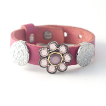 Sari Leather Strap with 3 Buttons - No 9
