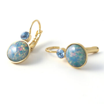 Bohemia Drop Earrings - Colour 15 (Milch-blau)/g