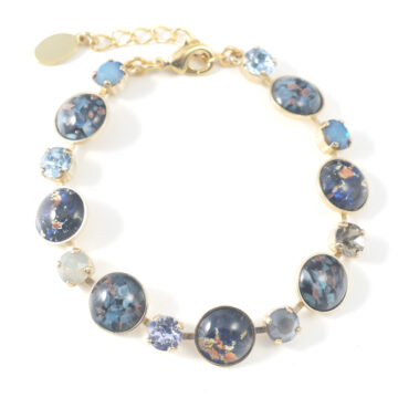 Bohemia Bracelet 01 – Colour 06 (Blue-Grey) / Gold