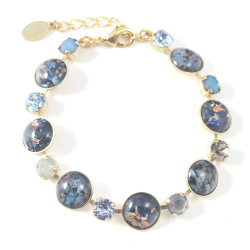 Bohemia Bracelet 01 – Colour 06 (Blue-Grey) / Gold