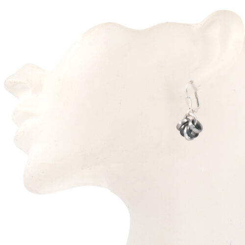 Aluminium Jewellery Drop Earrings - Anthracite/silver