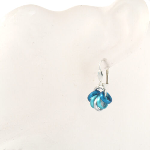 Aluminium Jewellery Drop Earrings - Blue/Silver