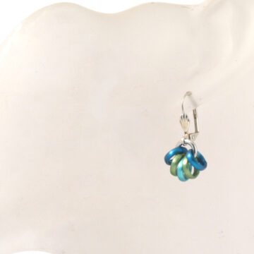 Aluminium Jewellery Drop Earrings - Marine/gold