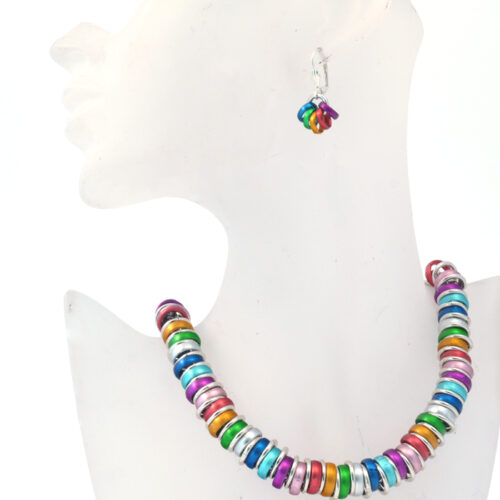 Aluminium Jewellery Drop Earrings - Multicolour/Silver - Image 2