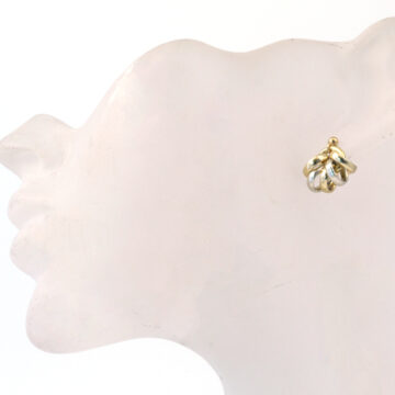 Aluminium Jewellery Stud Earrings - Shiny Gold/Silver