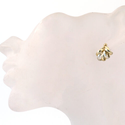 Aluminium Jewellery Stud Earrings - Shiny Gold/Silver