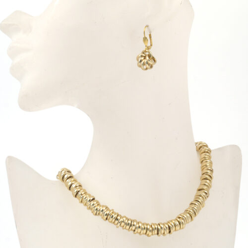Aluminium Jewellery Drop Earrings - Shiny Gold - Image 2