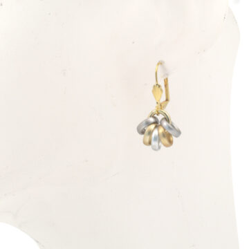 Aluminium Jewellery Drop Earrings - Matt Gold/Silver