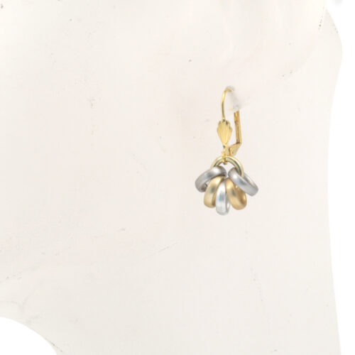 Aluminium Jewellery Drop Earrings - Matt Gold/Silver