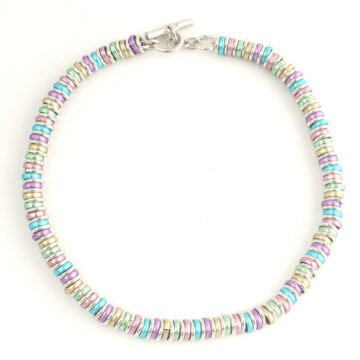 Aluminium Jewellery Chain RRK Necklace Pastel Multicolour/Silver