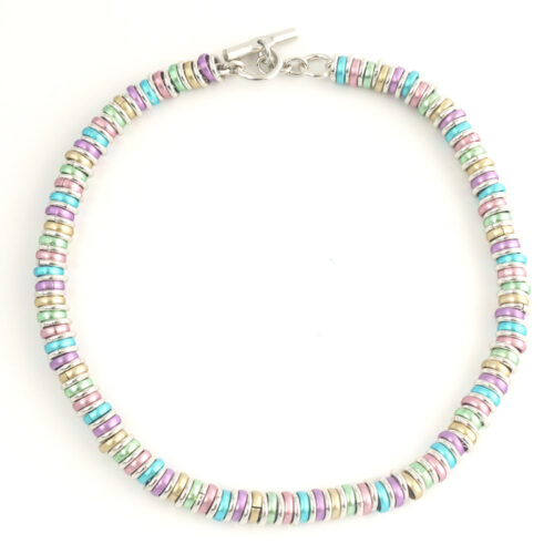 Aluminium Jewellery Chain RRK Necklace Pastel Multicolour/Silver