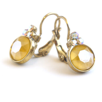 Biba Small Round Drop Earrings - Buttercup/Gold