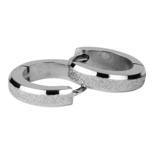 1867 9mm x 2mm Diamond Finish Hoops - Image 2