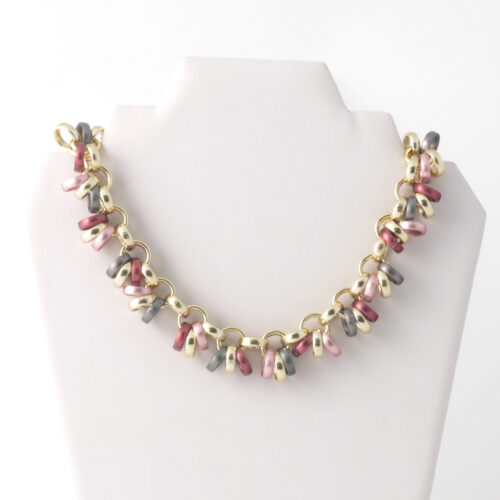 Aluminium Jewellery Chain 12 Bracelet ( Large Loop) - Rose Anthracite/Gold - Image 3