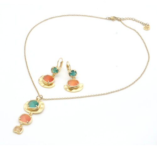 Anartxy 3-Stone Necklace - Citrus - Image 3