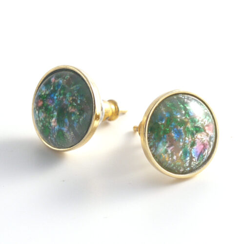 Bohemia Stud Earrings Col 14 (Mid-green)/g