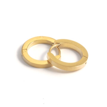 12mm x 2mm Hoops - Matt Gold