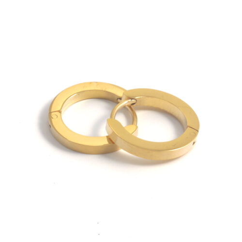 12mm x 2mm Hoops - Matt Gold