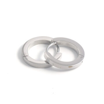 12mm x 2mm Hoops - Matt Rhodium