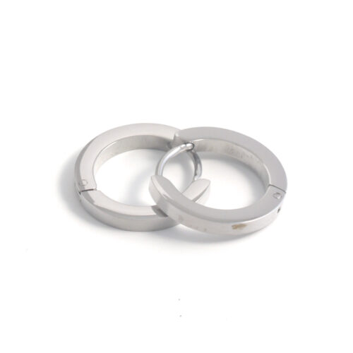 12mm x 2mm Hoops - Matt Rhodium