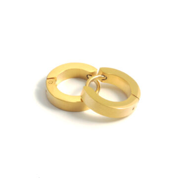 9mm x 4mm Hoops - Matt Gold