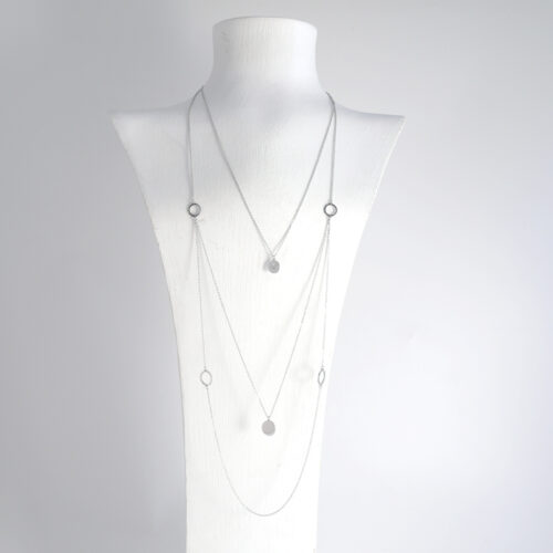 KK Long Necklace SD36 - Silver - Image 3