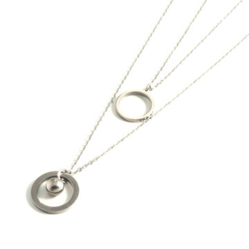 KK Long Necklace SD37 - Silver