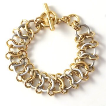 Aluminium Jewellery Chain 29 Bracelet - Gold and Silver