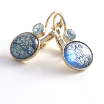 Bohemia Drop Earrings - Colour 16 (Aqua) / gold