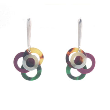Cellulose Acetate Circle Dance Drops - Multicolour
