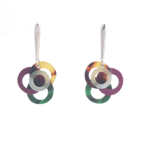 Cellulose Acetate Circle Dance Drops - Multicolour