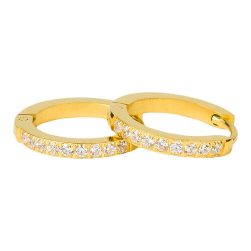 1869 12mm x 1.5mm Large Sparkle Hoops - Image 2