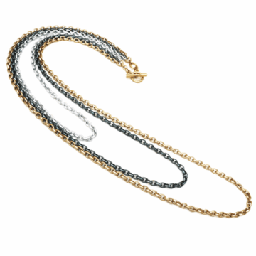 Aluminium Jewellery Chain 3 Long Necklace - 3 Colours