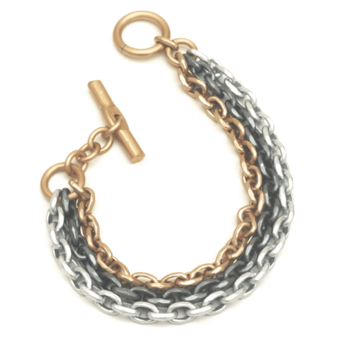 Aluminium Jewellery Chain 3 Bracelet - Silver, Anthracite, Black - Image 5