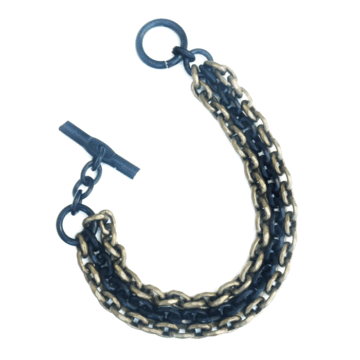 Aluminium Jewellery Chain 3 Bracelet - Khaki Black