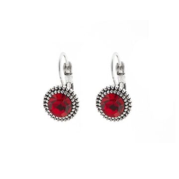 Biba Small Crystal Drops - Light Siam / Silver