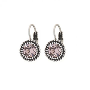 Biba Small Crystal Drops - Light Amethyst / Silver