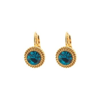 Biba Small Crystal Drops - Blue Zircon / Gold