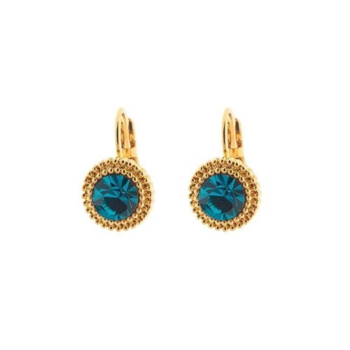 Biba Small Crystal Drops - Blue Zircon / Gold