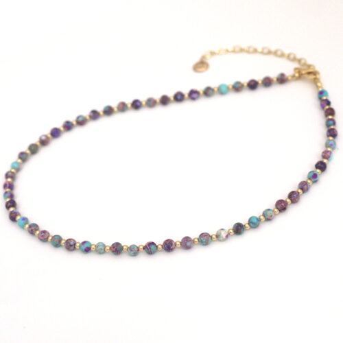 Biba Stone Bead Necklace - Multicolour/Gold - Image 2