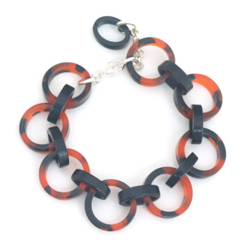 Cellulose Acetate Bette Bracelet - Carey Orange