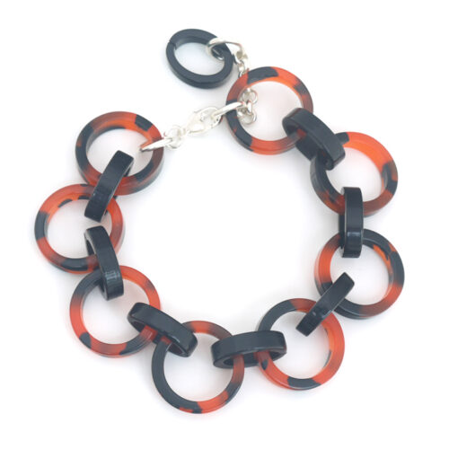 Cellulose Acetate Bette Bracelet - Carey Orange