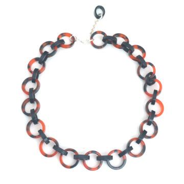 Cellulose Acetate Bette Necklace - Carey Orange