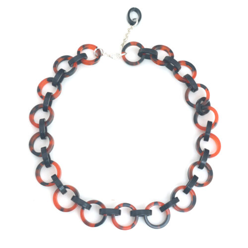 Cellulose Acetate Bette Necklace - Carey Orange