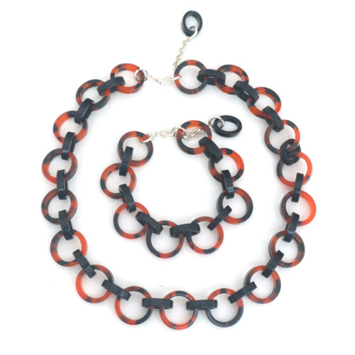 Cellulose Acetate Bette Bracelet - Carey Orange - Image 2