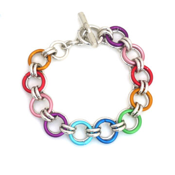 Aluminium Jewellery Chain 28 Bracelet - Multicolour / Silver